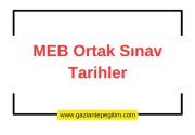 MEB Ortak Sınav Tarihler